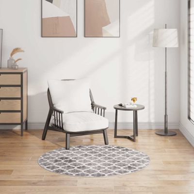 vidaXL Prateľný koberec φ120 cm viacfarebný