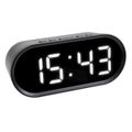 60.2025.01 TFA digitálny budík s inverzným displejom, biele LED čísla, 2 úrovne jasu, USB