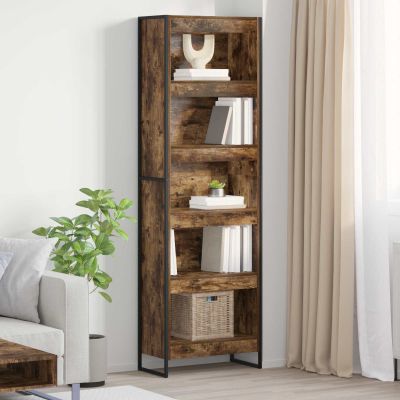 vidaXL Knižnica 2 pcs Dymová dub 60 x 30 x 189,5 cm Kompozitné drevo