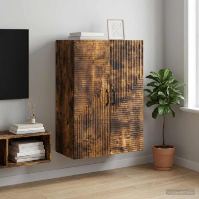 vidaXL Nástenná skrinka Dymový dub 66 x 34,5 x 90 cm Kompozitné drevo