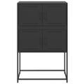 vidaXL Komoda čierna 68,5x38,5x107 cm oceľ