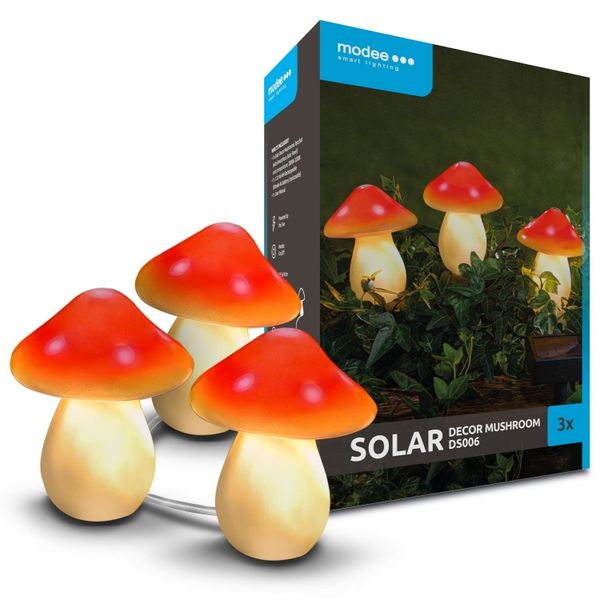Modee dekoratívna solárna LED lampa v tvare húb DS006 AA 300mAh 3ks (ML-DS006)