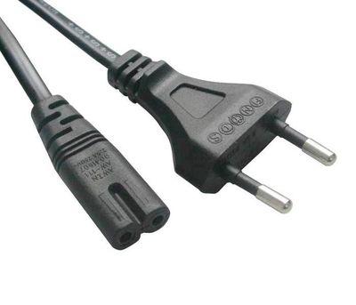 Kábel sieťový napájací 230V EU 2PIN, dĺžka 1,8m