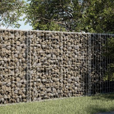 vidaXL Gabiónový kôš s krytom 100x50x100 cm pozinkované železo