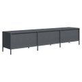 vidaXL TV skrinka antracit 202x39x43,5 cm oceľ valcovaná za studena