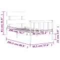 vidaXL Posteľný rám s čelom medovohnedý 90x200 cm masívne drevo