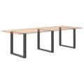 vidaXL Nohy k jedálenskému stolu v tvare U, 3 ks, antracitové, 90 x (72-73) cm, oceľ