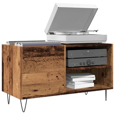 vidaXL Skrinka na platne, staré drevo 84,5x38x48 cm, kompozitné drevo