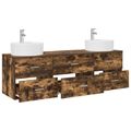 vidaXL Set kabinetov do kúpeľne 3 ks Dymový dub 62,5 x 44,5 x 50 cm
