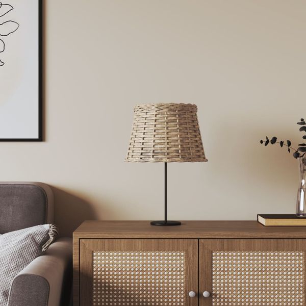 vidaXL Tienidlo na lampu hnedé Ø25x17 cm prútené