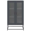 vidaXL Highboard Antracit 68x39x123 cm Oceľ