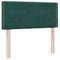 vidaXL Posteľný rám boxsping s matracom tmavozelený 100x210 cm zamat