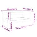 vidaXL Konferenčný stolík voskový hnedý 80x50x40 cm borovicový masív