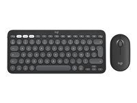 Sada klávesnice a myši - bezdrôtová - Bluetooth LE - QWERTY - US medzinárodná - tonal graphite