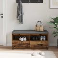 vidaXL Predsieňová lavica Staré drevo 100 x 38 x 46 cm