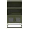 vidaXL Highboard Olive Green 68x39x123 cm Oceľ