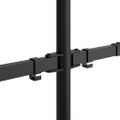 vidaXL Držiak na dva monitory čierny oceľový VESA 75/100 mm