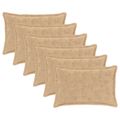 vidaXL Poťah na podložku 6 ks HOUTEN Krémová 50 x 80 cm Umelá králičia