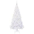 vidaXL Umelý vianočný stromček s 300 LED-i Biela 180 cm PVC a oceľ