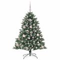 vidaXL Umelý vianočný stromček Zelená 120 cm PVC, plast a oceľ