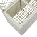 vidaXL Vyvýšený záhon s 3 kvetináčmi 83x30x130 cm polyratanový biely
