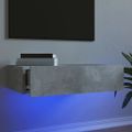 vidaXL TV skrinka s LED svetlami betónovo sivá 60 x 35 x 15,5 cm