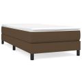 vidaXL Posteľný rám s boxspringom tmavohnedá 90x200 cm látka