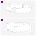 vidaXL Obrubník trávnika 4 ks 60 x 60 x 20 cm Oceľ Strieborná