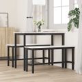 vidaXL Jedálenská lavička Biela 100 x 32,5 x 49 cm