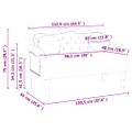 vidaXL Chesterfield lavica Krémová 120,5 x 65 x 75 cm Umelá koža
