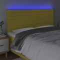 vidaXL Čelo postele s LED zelené 160x5x118/128 cm látka