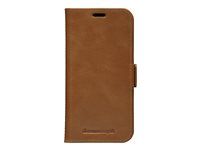 Puzdro s klopou pre mobilný telefón - koža full-grain - bronz - pre Apple iPhone 12, 12 Pro