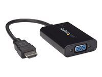 1920x1080 - Video adaptér - HDMI s kolíkmi (samec) do HD-15 (VGA), mini jack, Micro USB typ B so zásuvkami (samica) - 25 cm - čierna - podpora 1080p, aktívny - pre P/N: DK30CH2DEP, DK30CH2DEPUE, MST30C2DPPD