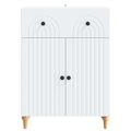 vidaXL Servírovacia skriňa Biela 66 x 34,5 x 90 cm Kompozitné drevo