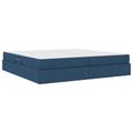 vidaXL Postel s úložným prostorem a matrací Modrá 200 x 200 cm