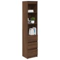 vidaXL Highboard Hnedý dub 37,5x35x180 cm Konštruktérske drevo