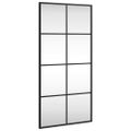 vidaXL Nástenné zrkadlo čierne 40x80 cm obdĺžnikové železné
