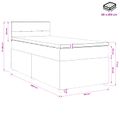 vidaXL Posteľ boxspring s matracom Tmavosivá 80 x 200 cm Látka