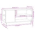 vidaXL TV skrinka medovo-hnedá 80x35x40,5 cm masívna borovica