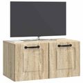 vidaXL Nástenná TV skrinka Nástenný Dub sonoma 59,5 x 31 x 30 cm