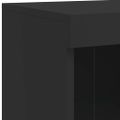 vidaXL Komoda s LED svetlami čierna 202x37x100 cm
