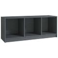 vidaXL TV skrinka sivá 104x33x41 cm borovicový masív