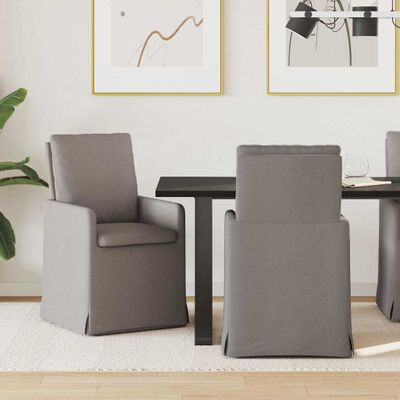 vidaXL Jedálenské stoličky 2 pcs Sivohnedá 57 x 67 x 98 cm látka