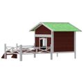 vidaXL Koterec pre psa káva mocha 159x120x88,5cm borovicový masív