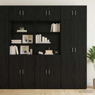 vidaXL Úložný kabinet so policami Čierny dub 70 x 42,5 x 225 cm