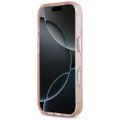 Puzdro Karl Lagerfeld Magsafe IML trblietavé puzdro s kovovým rámom fotoaparátu a tlačidlami, hlavy Karla a Choupette na opakovanom logu KL pre iPhone 17 Pro Max ružová