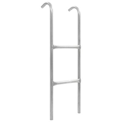vidaXL Dvojstupňový trampolínový rebrík oceľový 102,5 cm strieborný