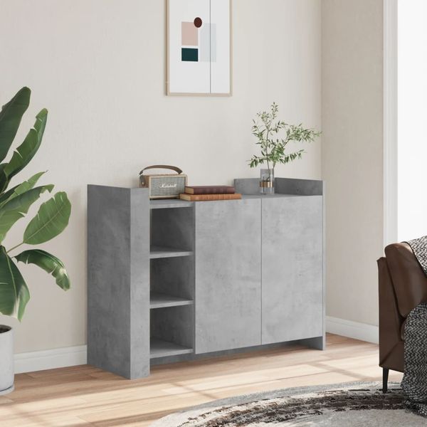 vidaXL Komoda betónovosivá 100x35x75 cm kompozitné drevo