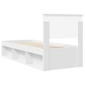 vidaXL Rám postele Biela 75 x 190 cm Masívne borovicové drevo