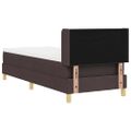 vidaXL Posteľ s pružinovým rámom Tmavohnedá 200 x 80 cm látka